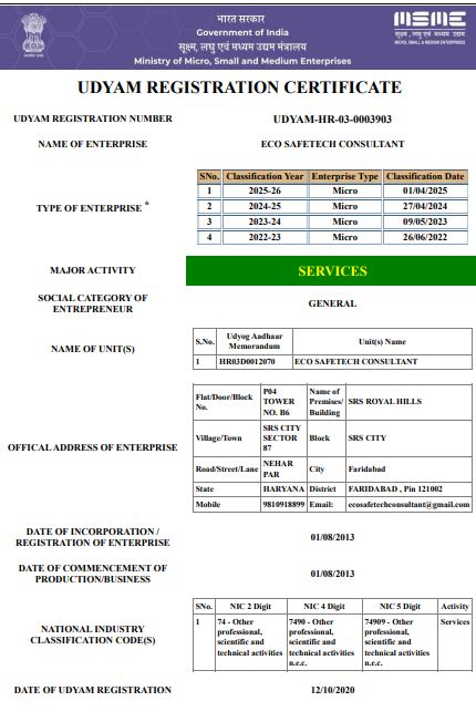 Udyam Certificate